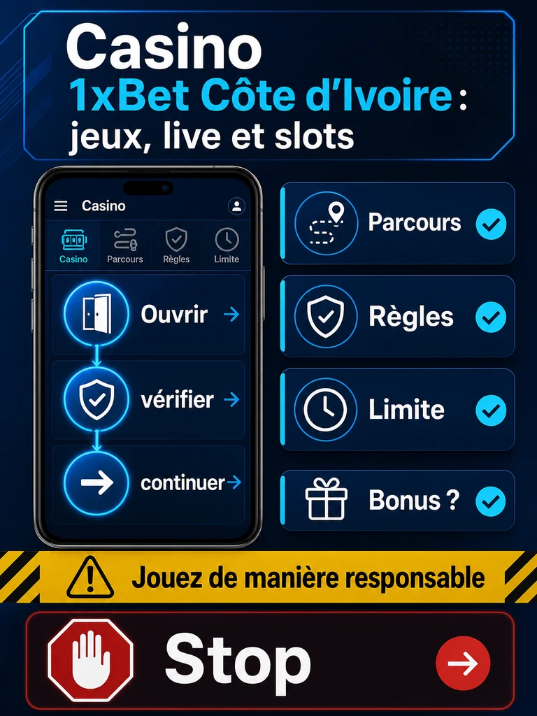 Casino 1xBet Côte d’Ivoire: jeux, live et slots