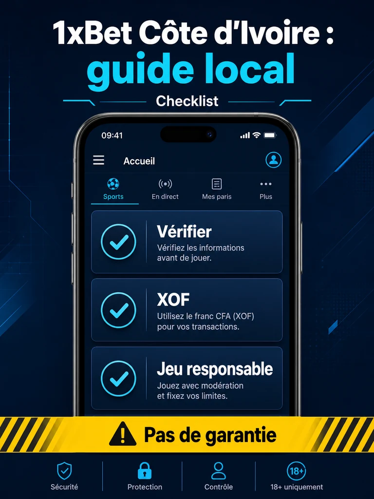 1xBet Côte d'Ivoire : guide local