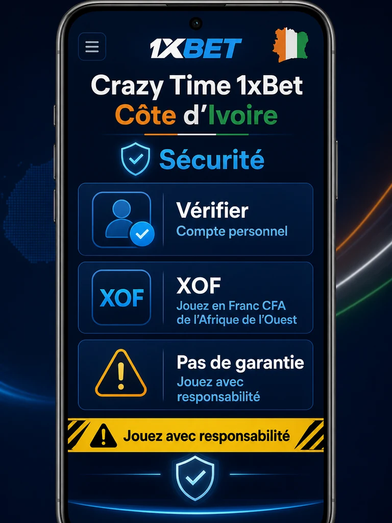 Crazy Time 1xBet Côte d’Ivoire: règles et bonus