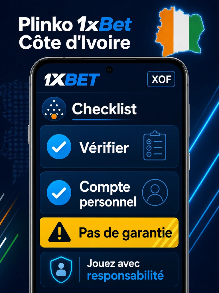 Plinko 1xBet Côte d’Ivoire: règles et risques
