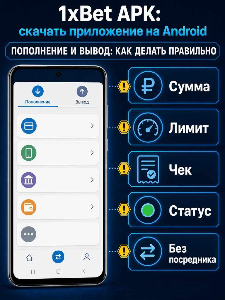 Чеклист проверки депозита и вывода средств в 1xBet